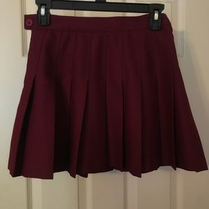 American Apparel Maroon tennis skirt